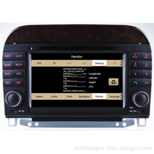 Ouchuangbo Car Radio Stereo for Benz S W220 (1998-2005) GPS Navigation iPod USB Auto Audio DVD Player